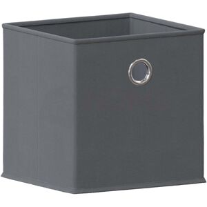 Home Discount - Foldable Storage Box Basket Cube Storage Bookcase Fabric Boxes, Grey-3-Baskets