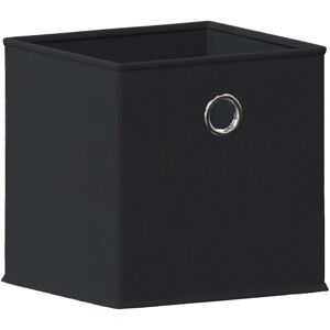 Home Discount - Foldable Storage Box Basket Cube Storage Bookcase Fabric Boxes, Black-4-Baskets