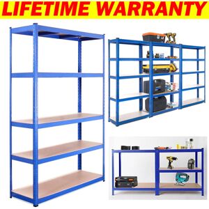 Briefness - Heavy Duty 5 Tier Garage Shelving Units Metal Storage Shelves Shed Utility Rack Greenhouse Shelving,180cm x 90cm x 40cm,175KG Per Shelf,