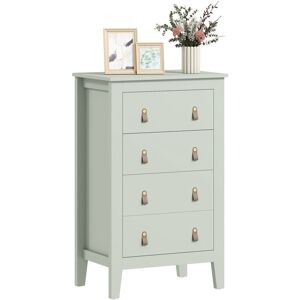 Homcom - Bedroom Chest of Drawers, Modern 4 Drawer Dresser, Green