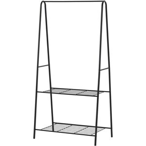 HOMCOM A Shaped Clothes Rack Garment Hanger Hanging Rail 2-tier Shelving Metal