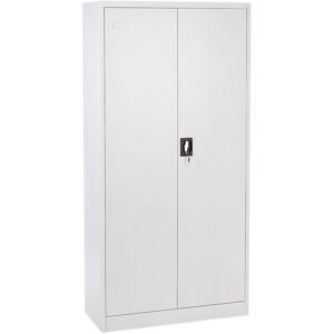 Beliani - Industrial Home Office Storage Cabinet Locker Key-Locked 2 Door Steel White Feldspar
