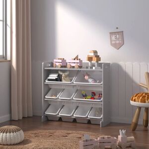 Xample - Kids Storage Unit Toy Box Organiser Bookshelf With Removable Baskets