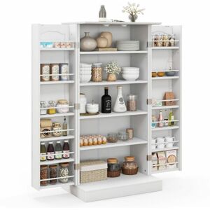 Costway - Kitchen Storage Cabinet Freestanding Buffet Cupboards Sideboard with 2 doors