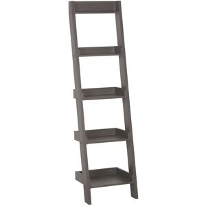 Beliani - Modern Ladder Shelf 4 Tiers Leaning Bookcase Grey Mobile Duo
