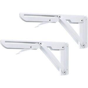 ZVD Piece Wall Mounted Folding Shelf Brackets Triangular Folding Shelf Brackets Space Saving Workbench Table Brackets (Type k - 10')
