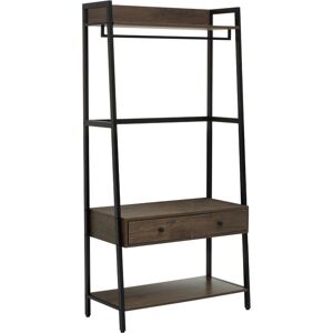 Premier Housewares Interiors by Premier Versatile Dark Oak Storage Unit, Sturdy And Durable Spacious Storage Unit, Easily Maintained Tall Cupboard
