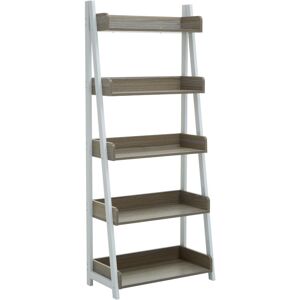 Premier Housewares Interiors by Premier Versatile Five Tier Light Oak Shelf Unit, Ample Storage Space Shelving Unit, Durable Tall Cupboard Shelves