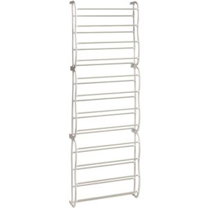 Premier Housewares - Interiors By Premier Stylish Over Door Cream 12 Tier Shoe Rack, Spacious Shoe Drawer Organizer For Bedroom, Sleek Storage Rack