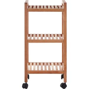 Premier Housewares - Shoe Racks Storage Lightweight Three Tier Wooden Shoe Cabinet Walnut Wood Finish Shoes Rail / Shoe Rack Organiser Rack 31 x 72 x