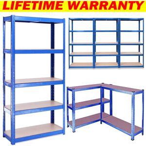 Briefness - Racking Shelving Unit Garage Warehouse Office Shed Industrial Shelves Heavy Duty Metal Shelf 5 Tier Adjustable Height Boltless Design