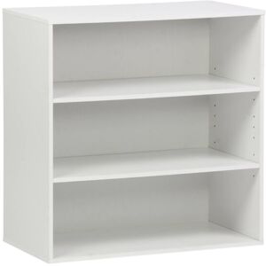 Sweeek - Shelf, library, wood effect storage module 2 shelves, Kompo, White, 70x35x70 cm