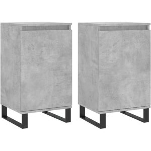 Sideboards 2 pcs Concrete Grey 40x35x70 cm Engineered Wood Vidaxl
