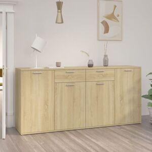BONNEVIE Sideboard Cupboar,Buffet,Kitchen Storage Cabinet Sonoma Oak 160x36x75 cm Engineered Wood VSVS59516