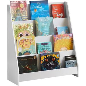 Sobuy - Children Kids Bookcase Book Shelf Storage Shelf Rack Organizer Holder,KMB32-W