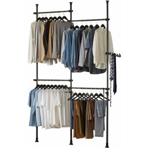 Adjustable Wardrobe Organiser Clothes Shelf,KLS03-SCH - Sobuy