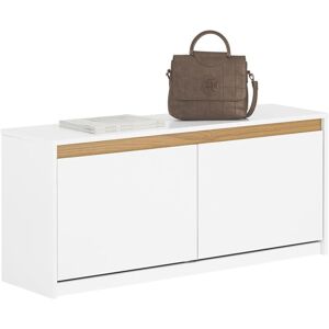 Shoe Bench Shoe Cabinet Shoe Rack with 2 Flip-drawers,FSR171-W - Sobuy
