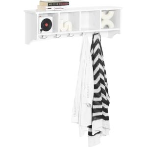 Wall Display Storage Coat Rack Cupboard White Wood,FRG48-L-W - Sobuy