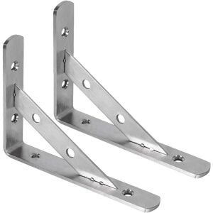 SOLLBRY Wall Mounted Shelf Brackets Heavy Duty Stainless Steel Shelf Bracket 2pcs Floating Shelves 90 Degree Triangle Shelf Brackets Right Angle Wall Mounted