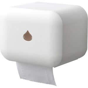 ZVD Toilet Paper Roll Holder Waterproof Wall Mount Self Adhesive Toilet Paper Dispenser (White)