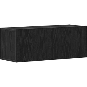 Vidaxl - tv Wall Cabinets (Set of 2) - Black Oak, 80x30x30 cm, Made of Engineered Wood