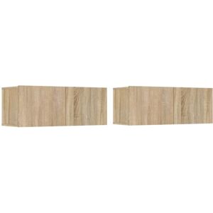 Vidaxl - tv Cabinets 2 pcs Sonoma Oak 80x30x30 cm Engineered Wood