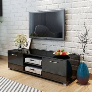 BONNEVIE TV Cabinet,TV stand,TV Unit Cabinet High-Gloss Black 120x40.5x35 cm VSVS26224