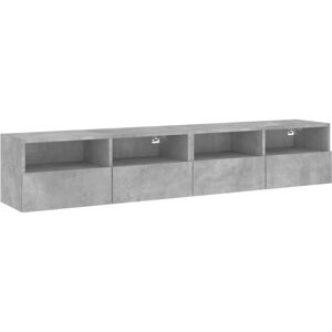 Vidaxl - tv Wall Cabinets 2 pcs Concrete Grey 80x30x30 cm Engineered Wood