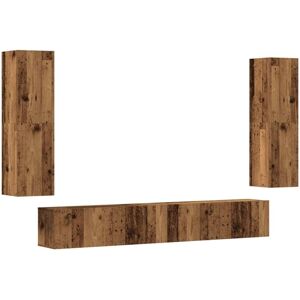 Vidaxl - Wall Mounted tv cabinets 4 pcs Old Wood Engineered Wood