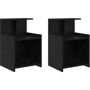 Vidaxl - Bedside Cabinet 2 pcs Black oak 40 x 35 x 60 cm Engineered wood