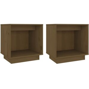 Vidaxl - Bedside Cabinets 2 pcs Honey Brown 40x30x40 cm Solid Wood Pine