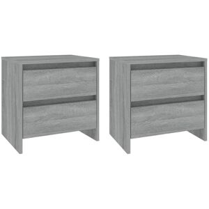 Vidaxl - Bedside Cabinets 2 pcs Grey Sonoma 45x34.5x44.5 cm Engineered Wood