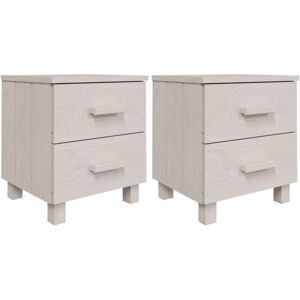 Vidaxl - Bedside Cabinets hamar 2 pcs White 40x35x44.5 cm Solid Wood