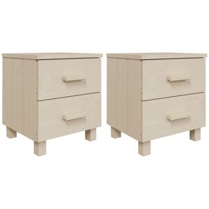 Vidaxl - Bedside Cabinets hamar 2 pcs Honey Brown 40x35x44.5cm Solid Wood