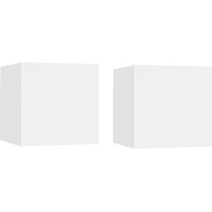 Bedside Cabinets 2 pcs White 30.5x30x30 cm Engineered Wood Vidaxl