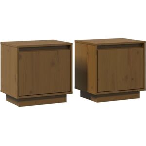 Vidaxl - Bedside Cabinets 2 pcs Honey Brown 40x30x40 cm Solid Wood Pine