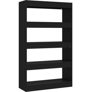 Book Cabinet/Room Divider Black 80x30x135 cm Engineered Wood Vidaxl