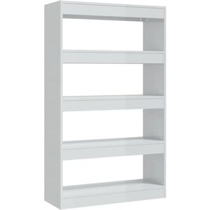 Book Cabinet/Room Divider High Gloss White 80x30x135 cm Engineered Wood vidaXL