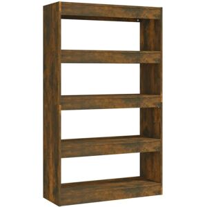 Book Cabinet/Room Divider Smoked Oak 80x30x135 cm Engineered Wood Vidaxl