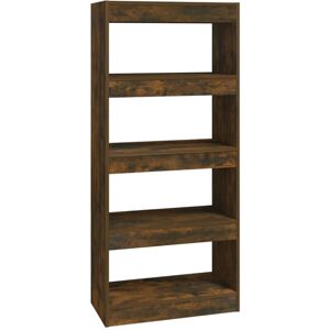 Book Cabinet/Room Divider Smoked Oak 60x30x135 cm Engineered Wood Vidaxl