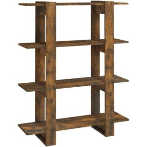 Book Cabinet/Room Divider Smoked Oak 100x30x123.5 cm Vidaxl