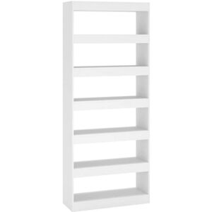 Book Cabinet/Room Divider White 80x30x198 cm Engineered Wood Vidaxl