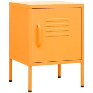 Nightstands 2 pcs Mustard Yellow 35x35x51 cm Steel Vidaxl