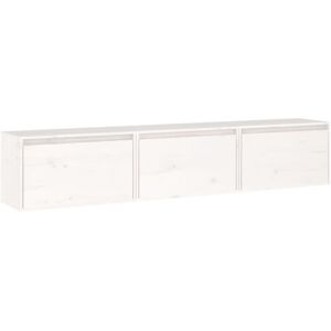 Tv Cabinets 3 pcs White Solid Wood Pine Vidaxl
