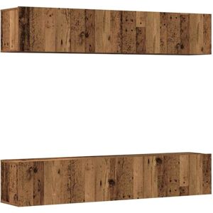 Vidaxl - Wall Mounted tv cabinets 4 pcs Old Wood Engineered Wood