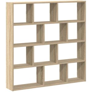 Wall Cube Shelf 12 Compartments Sonoma Oak Engineered Wood vidaXL