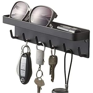Héloise - Wall Key Holder, Metal Wall Key Holder, Wall Key Holder with 6 Hooks, Wall Mounted Coat Rack Shelf, Coat Hooks, Wall Key Hooks, for Wall