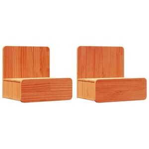 Vidaxl - Bedside Table 2 pcs Wax brown 44 x 32.5 x 40 cm Solid pine wood