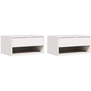 Vidaxl - Bedside Table 2 pcs White 50 x 32.5 x 24 cm Solid pine wood