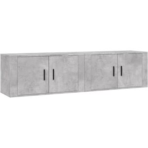 Vidaxl - Wall-mounted tv Cabinets 2 pcs Concrete Grey 80x34.5x40 cm